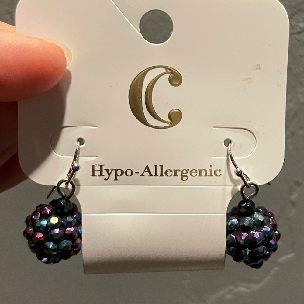 Rainbow Blue Drop Earrings